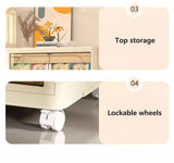 19.69" Side Wide Folding Storage Cabinet ,5 Tiers,19.69"11.81"50.00",Collapsible Storage Bins with W2873P207557