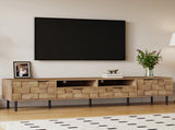 Mid Century TV Stand 2 Drawers, Media Console Table for TVs up to 85'', Entertainment Center N710P193724P