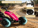Pink Kids Pedal Go Kart Swing Axle & Shock-Absorbing Wheels, Promote Kids Physical Exercise While 91749377