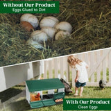 ZUN 3 Compartment Roll Out Nesting Box with Plastic Basket, Egg Nest Box Laying Box Hens 70615802