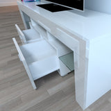Household Decoration LED TV Cabinet with Two Drawers White 29211393