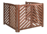 Air Conditioner Fence Screen Outside, Cedar Privacy Fence 3 Panels to Hide AC & Trash Enclosure, 70398257