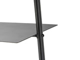 Towel Stand Ladder with Bathroom Storage Shelf, Black 91618520
