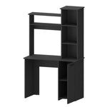 ZUN Black 3-Tier Storage Shelves Computer Desk B062P175111