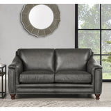 Belfast Top Grain Leather Loveseat B2705P211694