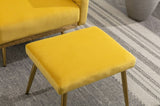 ZUN Velvet Accent Chair with Adjustable Armrests and Backrest, Button Tufted Lounge Chair, Single 03012394