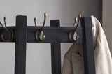 ZUN Vassen Coat Rack w/ 3-Tier Storage Shelves in Black Finish T2574P164223