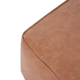 Square PU Leather Ottoman,Tan N757P180768T
