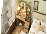 47.4'' Large Makeup Vanity Desk with Mirror and Lights, Fluted Dressing Table with 5 Drawers & Open N704P465888N