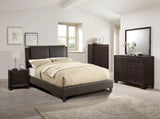 Modern Bedroom Nightstand Brown Color Drawers Bed Side Table Rubberwood HSESF00F4861