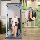 Portable Full Size Grey Infrared Sauna tentPersonal Home Spa, with Infrared Panels, Heating Foot W782124130