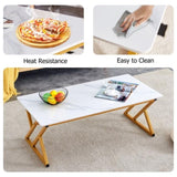 A coffee table made of rock slab material, with a smooth and natural surface that complements the W1151P154282