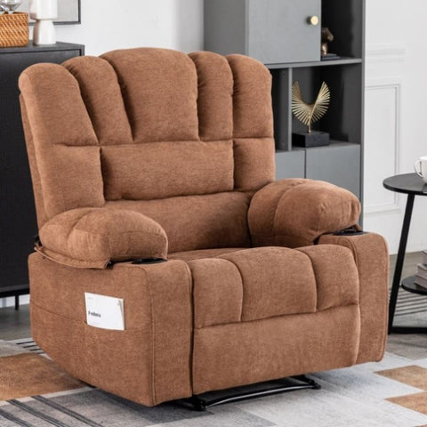 ZUN Massage Recliner Chair Sofa with Heating Vibration W1403P152417