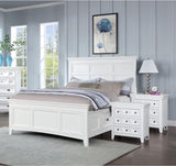 Transitional Style White Color Solid wood 1pc Nightstand Only Bedroom Furniture Bedside Table Round B011140213