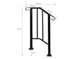 Matte Black Outdoor 1st Tier Iron Handrail 03004302