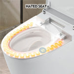 ZUN Heated Seat Smart Toilet, One Piece Toilet, Automatic Flush Tank Less Toilet without Bidet, with WF314234AAA