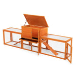 ZUN Large three box rabbit cage,for Indoor and Outdoor Use, orange W2181P163957