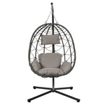 ZUN Egg Chair Stand Indoor Outdoor Swing Chair Patio Wicker Hanging Egg Chair Hanging Basket Chair W1703P163949