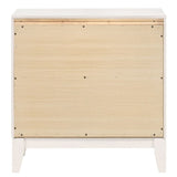 White 2-drawer Nightstand B062P181334