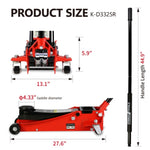 ZUN 2.5 Ton Low Profile Floor Jack,Steel Racing Floor Jack with Dual PistonsQuick Lift Pump,Hydraulic W1239115442