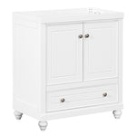 ZUN 30" Bathroom Vanity without Sink, Base Only, Cabinet with Doors and Drawer, Solid Frame and MDF WF296704AAK