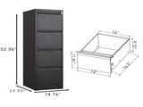 4 Drawer Vertical File Cabinet with Lock,Filing Cabinet, Metal Filing Cabinet for Home Office W1247P173378