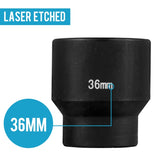 Impact Socket Set 1/2 Inches 26 Piece Impact Sockets, Shallow Socket, 6-Point Sockets, Rugged W3280P326653