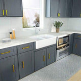 32" L x 20" W Double Basin Farmhouse Kitchen Sink with Basket Strainer JY285T