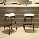 ZUN Modern Set of 2 Bar Stools Comfortable & Stylish Counter Height and Bar Height Bar Stools,Soft 90011766