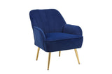 Modern Mid Century Chair velvet Sherpa Armchair for Living Room Bedroom Office Easy Assemble W136165560