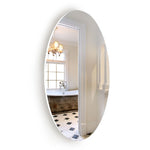 ZUN Frameless Beveled Wall Mounted Bathroom Mirror, HD Makeup Mirror, 25" Round Mirror W102747363