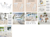 3 PCS Outdoor Set, All-Weather Cast Aluminum Rose Table and Chairs Set of 2, Patio 58855132
