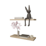 Iva Floating Shelf in Melamine, Light Pine B128P237135