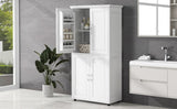 ZUN Tall and Wide Bathroom Floor Storage Cabinet, Bathroom Storage Unit, Freestanding Cabinet with 4 WF323345AAK