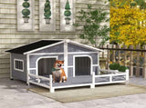 Dog House- Gray, White 13788203