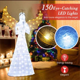 5ft Pre-Lit Christmas Angel Decor, 150 LED Lights , IP44 Weatherproof Xmas Decoration 84531694