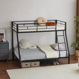 Twin Over Full Metal Bunk Bed for Kids Teens Adults, Heavy Duty Metal Bunk Bed with Ladder & 76903502
