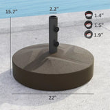 Brown Heavy Duty Outdoor Umbrella Stand Base with Stand 74817963