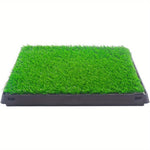 ZUN Dog Potty Training Artificial Grass Pad Pet Cat Toilet Trainer Mat Puppy Loo Tray Turf 31149552