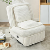 360&deg Swivel Rocking Single Sofa,Recliner Sofa, Manual Glider Rocking Armless W1628P264784