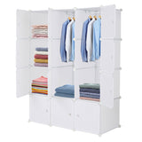 12 Cube Organizer Stackable Plastic Cube Storage Shelves Design Multifunctional Modular Closet 88526165