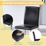 Black PU Backrest Chairs with Silver Metal Legs The Perfect Match for Minimalist and Modern Home W3226P279072