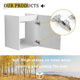 18'' Floating Wall-Mounted Vanity with Ceramic Sink & Soft-Close Cabinet Door, For Small W999P236348