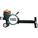 Double Flywheel Electric Log Splitter 7-Ton Compact Horizontal Gas Log Splitter with Auto Return W46542961