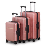 Luggage Expandable Suitcase PCABS 3 Piece Set with TSA Lock Spinner 13047570