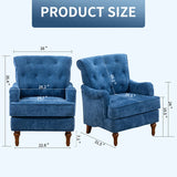 Accent Chair With Comfy Chenille Club Fabric,Comfy Upholstered Living Room Arm Chair,Springs 90350839