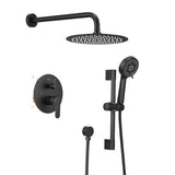 10-Inch Shower System, Slide Bar Shower Faucets Sets Complete Round Shower Heads and 5-Spray W1932P338759