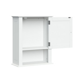 1-Door Bathroom Medicine Cabinet and Laundry Wall Storage Shelf - White 64272415