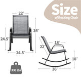 2 PCS Metal Patio Rocking Chair 52579808