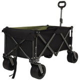 Collapsible Folding Wagon 300L,49" Extra Long Collapsible Wagon with Tailgate, All-Terrain 7"x 4" W321P297098
